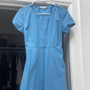 Blue Linen Mini Dress